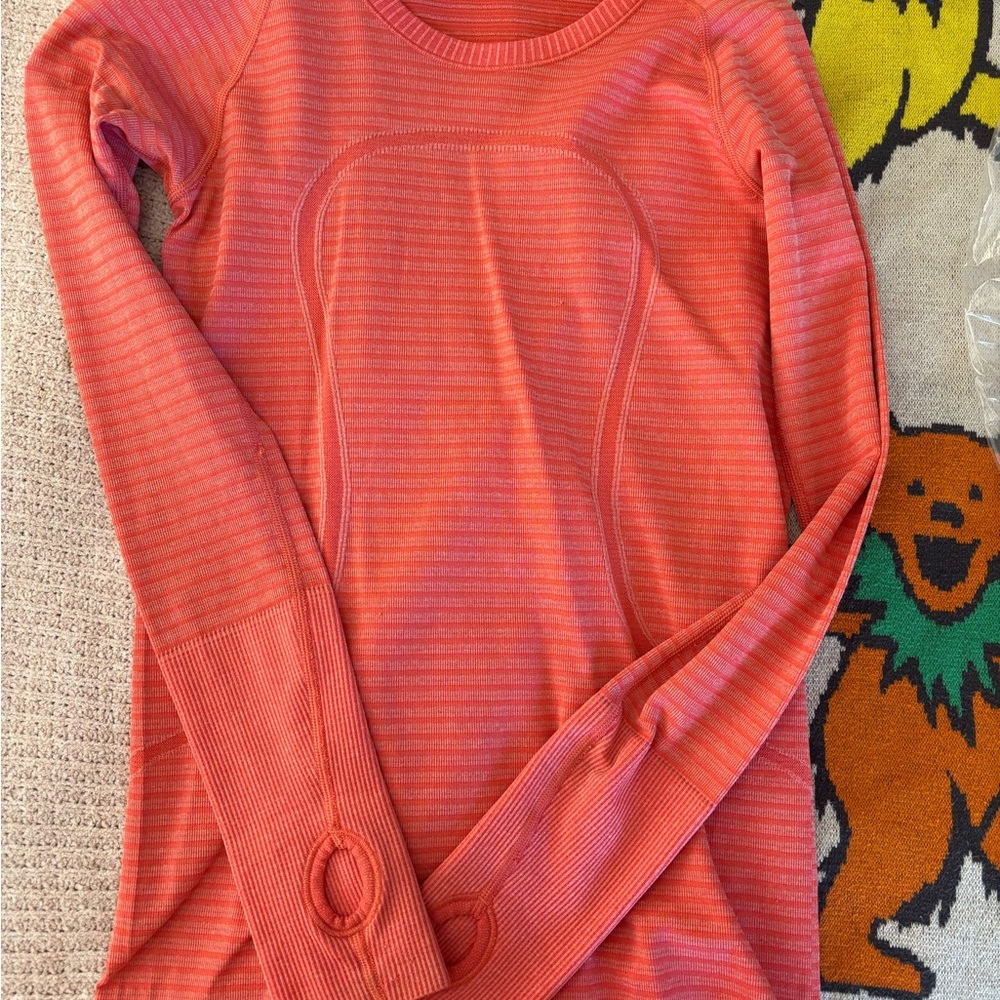 Lululemon Coral Long Sleeve Top